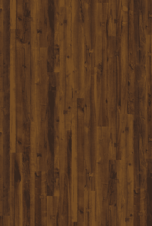 Parquet en bois foncé rustique avec planches vieilles, grain visible et clés papillons en forme de nœud.